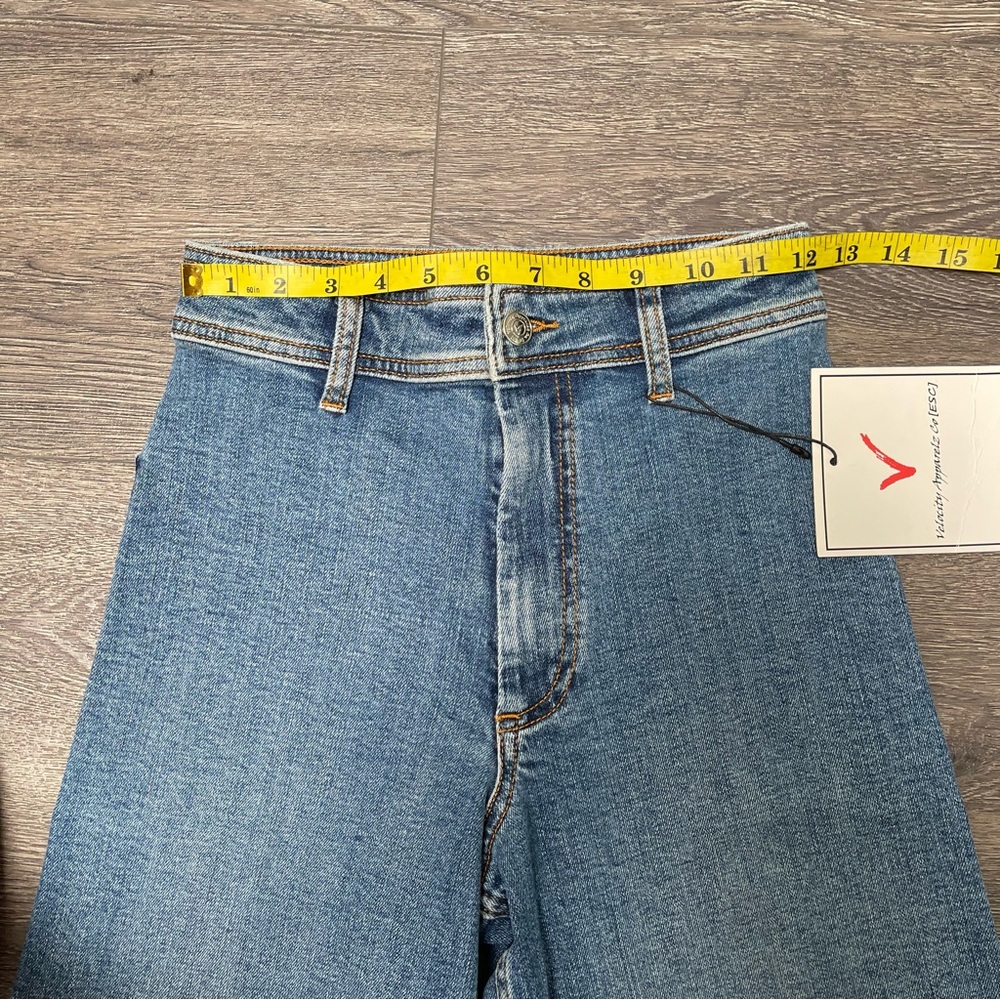 Women's Blue Wide-Leg Jeans - Picture 4 of 8